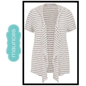 Maurice’s Short Sleeve Hooded Cardigan Size 1